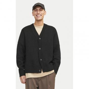 Jack & Jones Pullover FREDERICK-BLACK 12262048 – schwarze Strickjacke