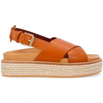 Sandalias de mujer de piel de curtido vegetal No Name