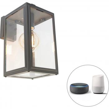 Lampada intelligente da parete per esterni grigia G95