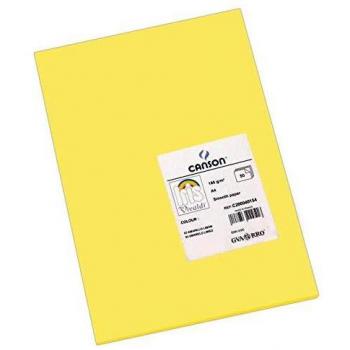 GUARRO CANSON Cartulina IRIS 50 Hojas A4 Amarillo limon 185 gr