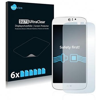 Savvies Protective Film for Acer Liquid Jade S Display (Clear, 6 Pack)