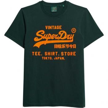 T-shirt Superdry Manches Courtes Vintage Logo Vert Orange