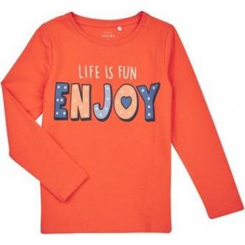 T‑shirt NMFVIX LS TOP couleur orange, 18 mois–2 ans