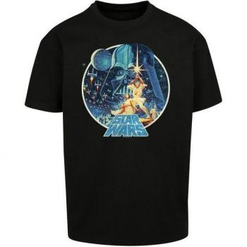 Herren T-Shirt F4NT4STIC „Rebellen‑Vintage Star Wars Victory Logo“ – Größe M, schwarz, 100 % Baumwolle, oversize, Rundhals, ohne Bündchen