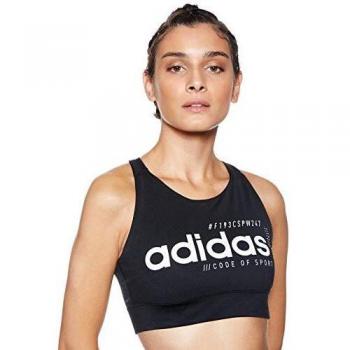 Adidas Damen Sport-BH Brilliant Basic in Schwarz-Weiß, L