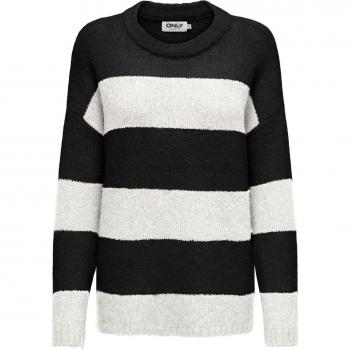 ONLY Damenpullover ONLFILONE LIFE Schwarz/Cloud Dancer