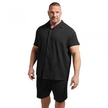 BadRhino Big & Tall Kurzarmhemd aus 100% Baumwolle