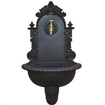 DecoEsterni Fontana VerdeLook ghisa con rubinetto nero antracite