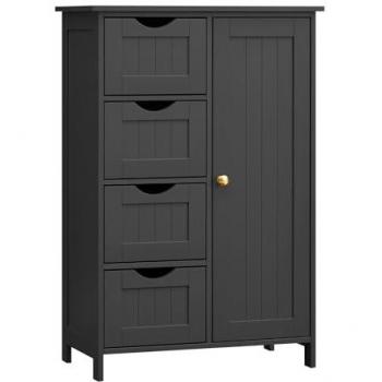 Mobile bagno nero inchiostro, 30×55×82 cm, 4 cassetti