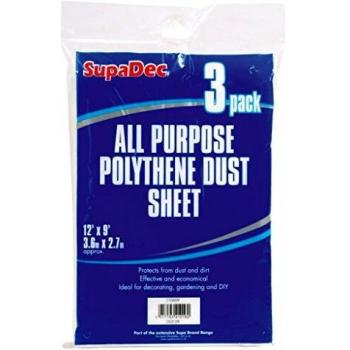 SupaDec Polythene Dust Sheets 12' x 9'