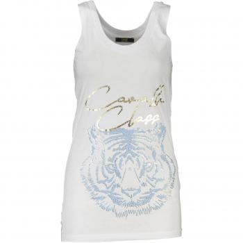 Cavalli Class Sleeveless White Tank Top