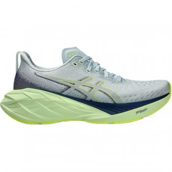 Asics novablast 4, Zapatilla running para mujer, Gris-Verde