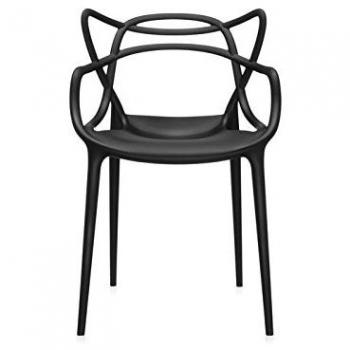 Sillas de Plástico Kartell Masters, Negro, Set de 4