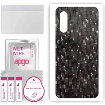 Meizu 16T Black Carbon Pattern Sticker – Dual‑Layer Protection