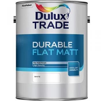 Dulux Trade Durable Flat Matt White 5L