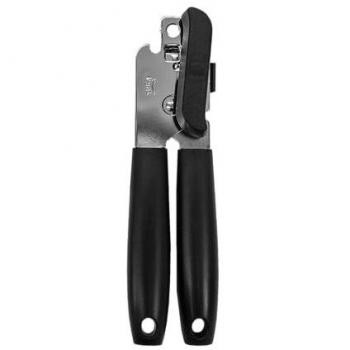 Fackelmann Stainless Steel Can Opener with PP Plastic Handle, 19.5cm, Silver and Black