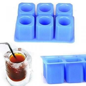 Molde Silicona 6 Vaso para Hielo, Galletas y Postres 2win2buy