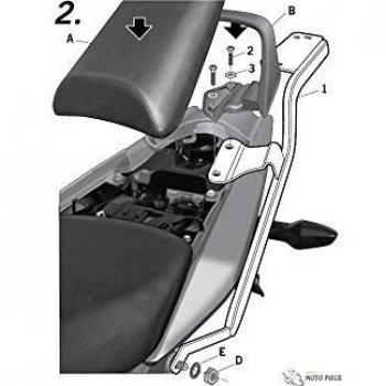 Portapacchi per bauletto moto Shad Top Master specifico per Honda CBF 125, colore nero