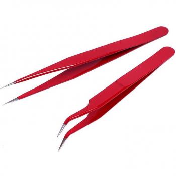 2pcs Nail Art Stainless Steel Clipper and Tweezer Set