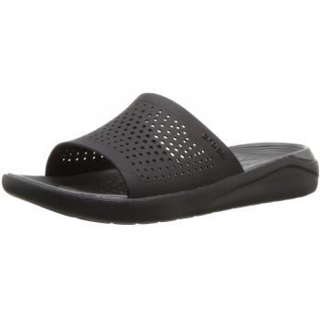 Crocs LiteRide Slide, Chanclas Unisex Adulto, Talla 41/42 EU, Negro