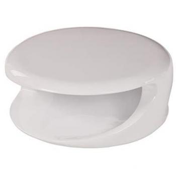 Moderne Lounge Couchtisch 80x80x33 cm Weiß Fiberglas