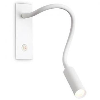 Applique murale avec liseuse Io Métal blanc 12cm
