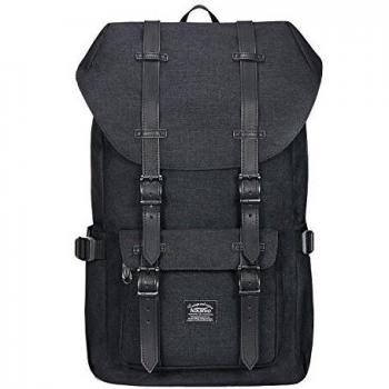 Sac à dos loisirs KAUCKO 22L, poche 15 laptop, finition noire