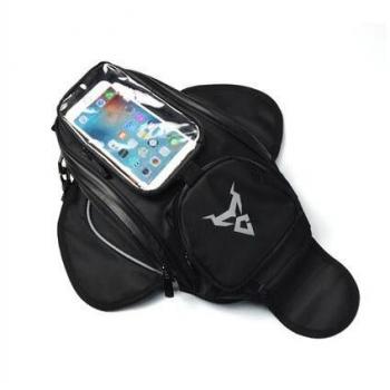 Wasserdichte Motocentric Öl-Panzer-Tasche – Magnetischer Motorrad-Navigationsrucksack schwarz