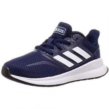Adidas Kids' Runfalcon K Running Shoe, Dark Blue FTWR White Core Black, 2 UK (34 EU)