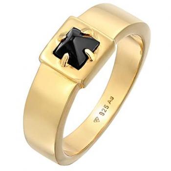 Herren Siegelring Onyx Pyramide 925 Silber 1 ct