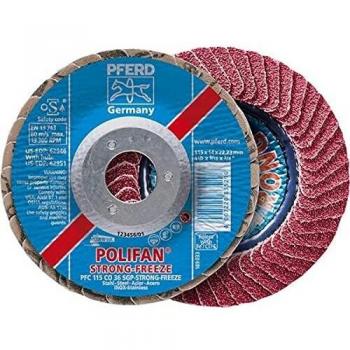 PFERD 67789025 PFC 125 CO-FREEZE 36 SGP STRONG INOX Fächerschleifscheibe Durchmesser 125 mm Bohrung