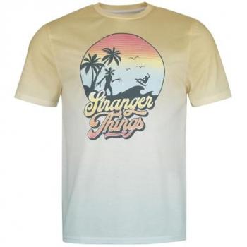 Multicolor Sunset Circle Tee – Stranger Things XXL – Jersey Fabric