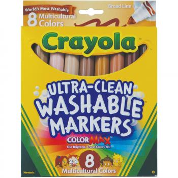 Crayola 8 Count Multicultural Washable Broad Line Markers