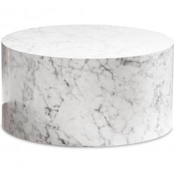 Table Basse Aspect Marbre 60 cm Moderne
