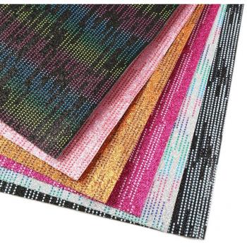 Hoja de cuero decorativo purpurina 20x33cm