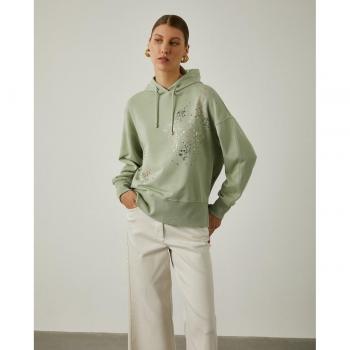 Sudadera con capucha verde agua