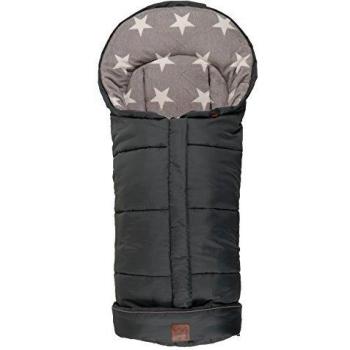 Anthrazit Kinderwagen-Fußsack von Kaiser Jooy mit Sterne‑Design