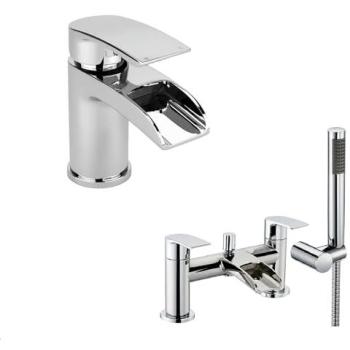Balterley Mono Basin and Shower Mixer Set – Glossy Chrome