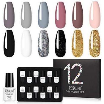 ROSALIND 12pcs Esmaltes Semipermanentes Gel Soak Off 7ml