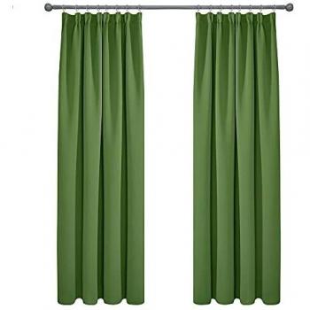 Deconovo Blickdichte Gardinen 229x117 cm Apfelgrün 2er Set