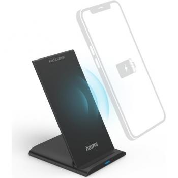 Hama QI-FC10S Wireless Charger Black 2000 mA Inductive Charging Standard Fast Charging Indoor Use