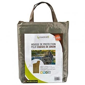 Housse décorative PEGANE taupe pour chaises de patio 65×90×115 cm