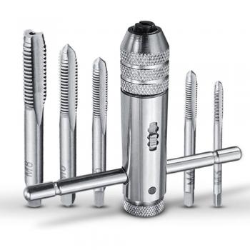 Clé à cliquet réglable M3-M8, 5 pièces, avec bouchon à vis