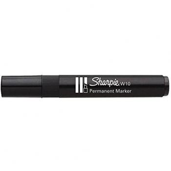 12 x Papermate Permanentmarker Sharpie W10 Keilspitze schwarz