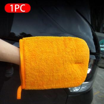 AutoShine Coral Thick Cleaning Brush Mitt