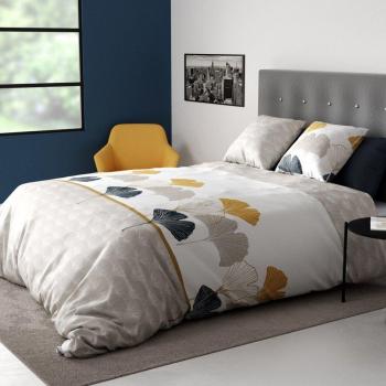 Parure de couette imprimée 240x220 cm 57 fils blanc