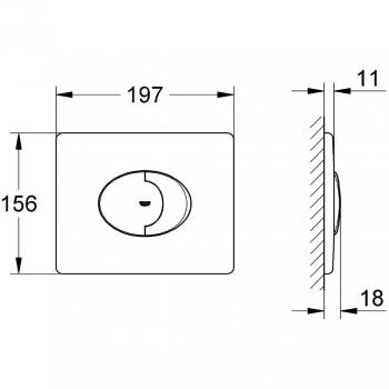 GROHE Skate Air Abdeckplatte für WC mit 2-Mengen-Funktion weiß 38506SH0
