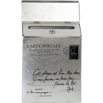 Buzón postal de metal con cubo contemporáneo