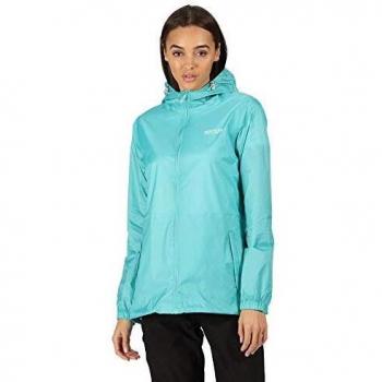 Regatta Pack-it III Damen atmungsaktive versiegelte Nähte verstaubare Kapuzenjacke wasserdichte Schale, türkis, XX-Small