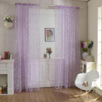 Tulle décoratif papillon pour fenêtres 100x200cm
